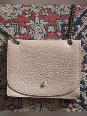 Madewell Blush Pink Leather Chain Crossbody Bag